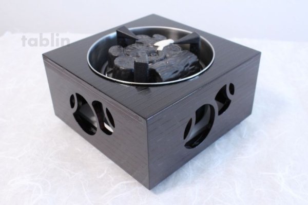 Photo1: Electric charcoal heater Japanese tea ceremony Hakoburo wood box 