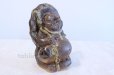 Photo5: Shigaraki pottery Japanese figurineTanuki Raccoon Dog Hineri H22cm (5)