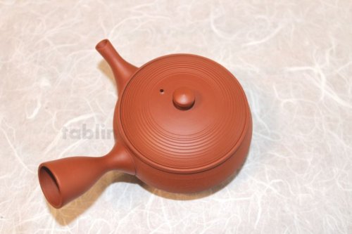 Other Images3: Tokoname YT ware Japanese tea pot Gyokko ceramic tea strainer red syudei 300ml