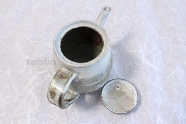 Photo4: Shigaraki Japanese tea pot hai yu pottery tea strainer 550ml