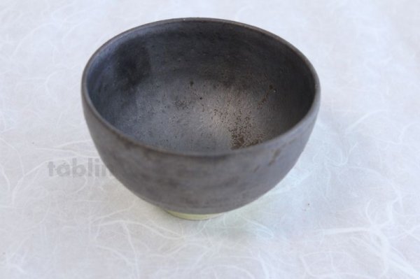 Photo3: Kiyomizu porcelain Japanese matcha tea bowl yellow wan Daisuke Tokinoha