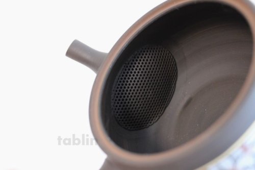 Other Images1: Tokoname Kutani collaborate Japanese tea pot ceramic tea strainer sakura 270ml