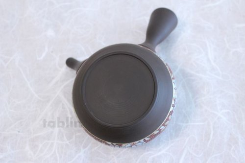 Other Images2: Tokoname Kutani collaborate Japanese tea pot ceramic tea strainer sakura 270ml