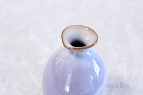 Other Images3: Hagi yaki ware Japanese Sake bottle and Sake cup set Purple glaze oazuke