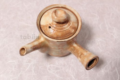 Other Images2: Hagi yaki ware Japanese tea pot cups set Kama hen pottery tea strainer 430ml