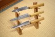Photo8: ibuki Japanese tsuga wooden stand display shelf holder tower rack kit for 3 knives