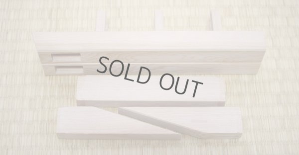 Photo7: ibuki Japanese tsuga wooden stand display shelf holder tower rack kit for 3 knives