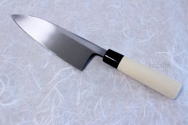 Photo3: SAKAI TAKAYUKI Japanese knife Kasumitogi Yasuki white steel Deba any size 