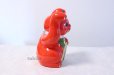 Photo5: Japanese Lucky Cat Tokoname ware YT Porcelain Maneki Neko koban right red H25cm (5)