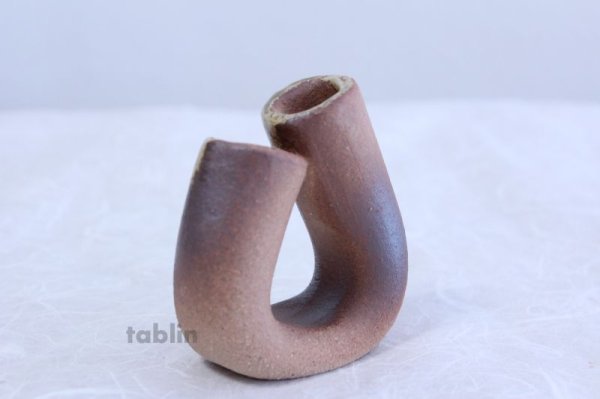 Photo3: Shigaraki pottery Japanese small vase inka nininso H 85mm