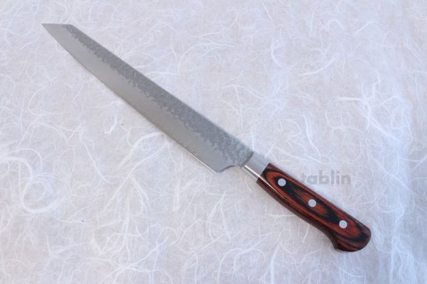 Photo2: SAKAI TAKAYUKI Japanese knife 33-layer Damascus core VG-10 Kiritsuke hammered Kengata sashimi 270mm