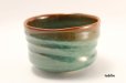 Photo3: Mino ware tea bowl Aoyu chawan Matcha Green Tea Japan (3)