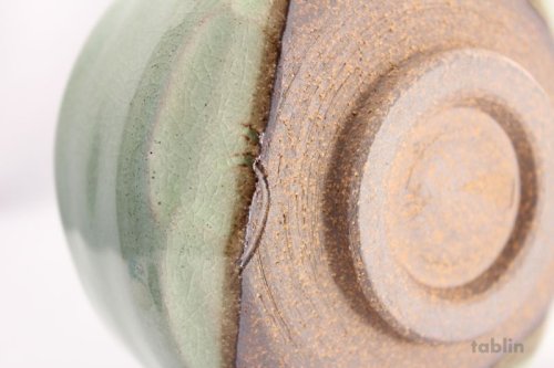 Other Images1: Mino yaki ware Japanese tea bowl green glaze chawan Matcha Green Tea