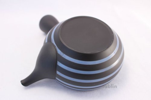 Other Images3: Tokoname yaki ware Japanese tea pot Tosei ceramic tea strainer blue line 250ml