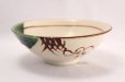 Photo1: Mino yaki ware Japanese tea bowl Oribe tadasaku hira wa chawan Matcha Green Tea (1)