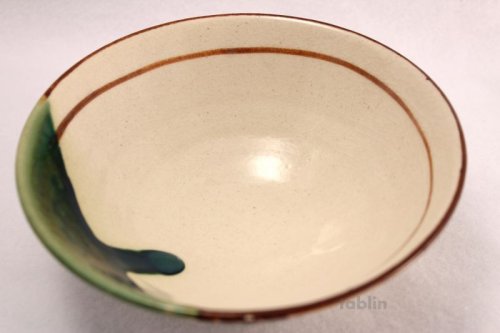 Other Images1: Mino yaki ware Japanese tea bowl Oribe tadasaku hira wa chawan Matcha Green Tea