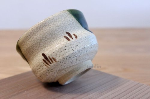 Other Images2: Mino yaki ware Japanese tea bowl Oribe nodate yarokuya chawan Matcha Green Tea