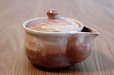 Photo2: Hagi yaki ware Japanese tea pot Ayatuti sen kyusu pottery tea strainer 200ml (2)