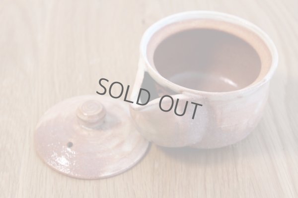 Photo4: Hagi yaki ware Japanese tea pot Ayatuti sen kyusu pottery tea strainer 200ml