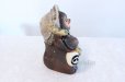 Photo4: Shigaraki pottery Japanese figurineTanuki Raccoon Dog Kohineri H25.5cm (4)