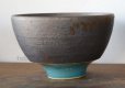 Photo9: Kiyomizu porcelain Japanese matcha tea bowl turquoise blue wan Daisuke Tokinoha