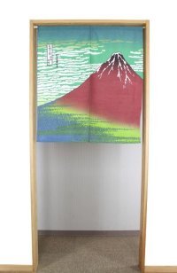 Noren nm Japanese door curtain Ukiyoe Hokusai Akafuji 85 x 90cm