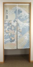 Photo4: Noren nm Japanese door curtain Ukiyoe ebizo 85 x 150cm (4)