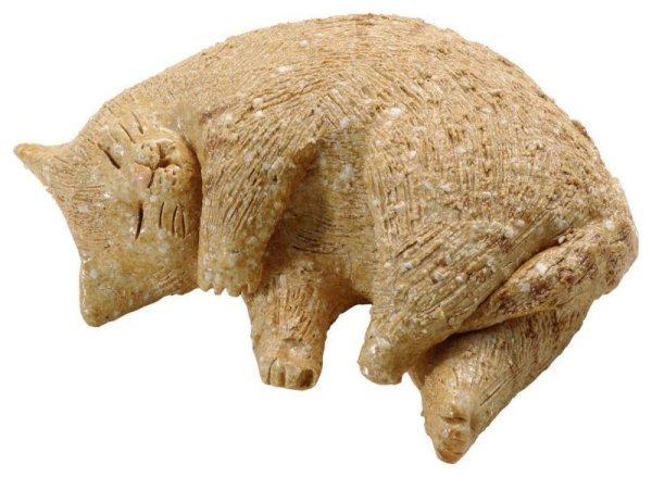 Photo3: sleep cat goro neko Shigaraki pottery Japanese doll L W15.5cm