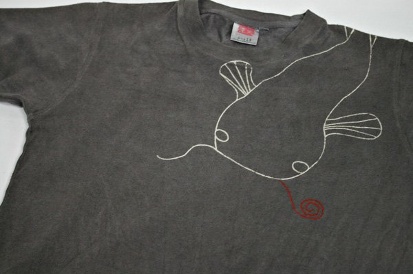 Photo4: Natural and Hand dyes Mitsuru unisexed T-shirt made in Japan catfish