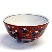 Kutani porcelain Japanese rice noodle bowl var. patterns H5.5cm