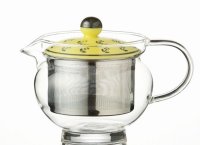 Hasami Porcelain Glass Japanese tea pot kuresupo S type strainer yellow 375ml