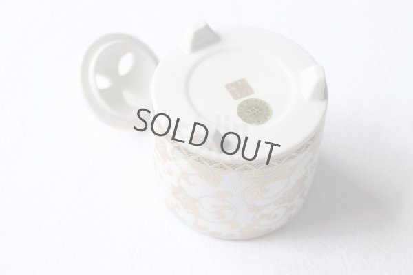 Photo10: Kutani yaki ware Japanese incense burner hakuchibu tessen seiho with wood box