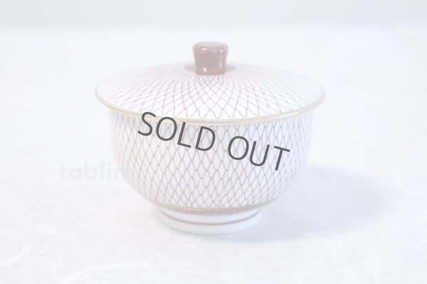 Photo6: Kutani yaki ware Futatuki Kumidashi Aka ami Japanese tea cup (set of 5)