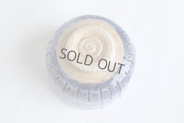 Photo4: Mino Japanese pottery tea ceremony matcha bowl blue togusa carved line chawan