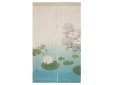 Photo1: Noren Japanese Doorway Curtain waza kyoto ajisai hydrangea linen 88 x 150 cm (1)