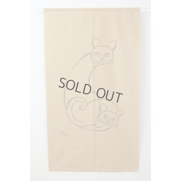 Photo3: Noren CSMO Japanese door curtain flame retardant Modern Cats 85 x 150cm