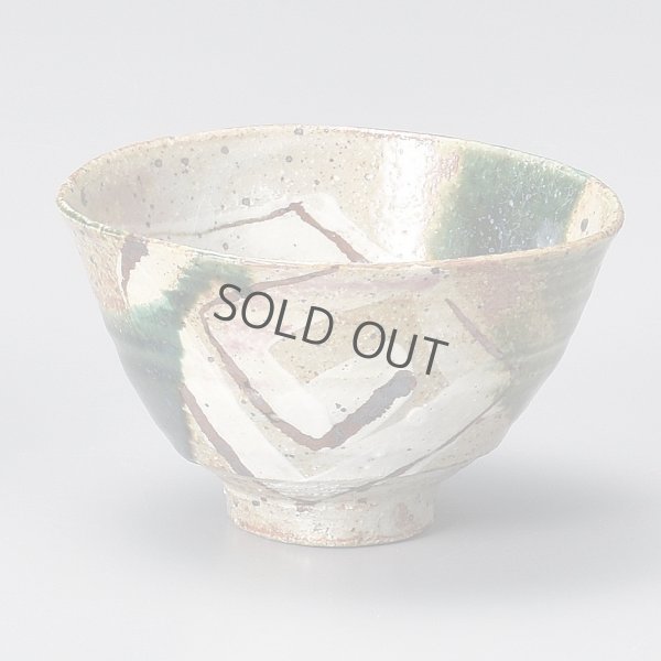 Photo9: Tokoname pottery Japanese tea bowl Matcha chawan ishido uzu oribe