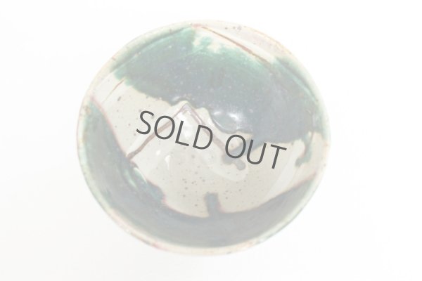 Photo5: Tokoname pottery Japanese tea bowl Matcha chawan ishido uzu oribe