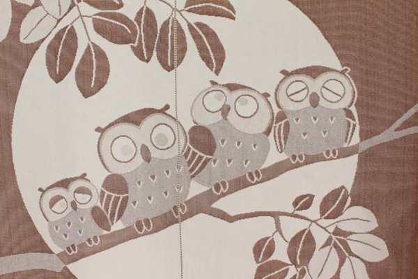 Photo2: Noren nm Japanese door curtain owls flame retardant 85 x 150cm