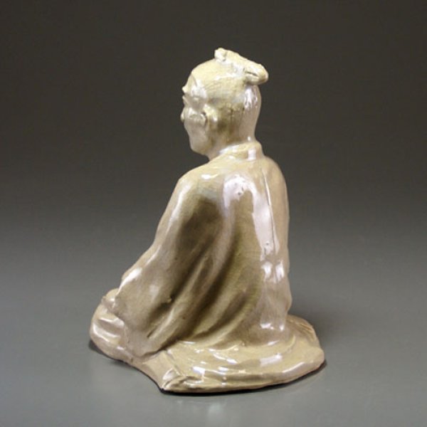 Photo3: Hagi pottery Statue Japanese Samurai figurine Senryuzan Shoin Yoshida H 17cm