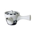 Photo1: Arita porcelain kyusu Japanese tea pot retoro polka dots 320ml (1)