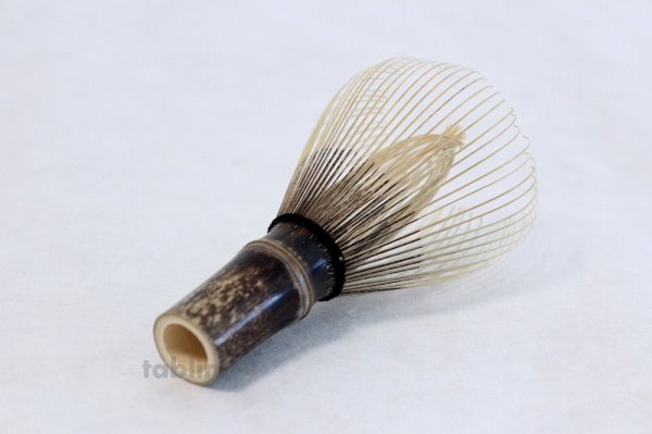 Photo3: Japanese Chasen Black Bamboo Whisk Shitiku Shin Yasaburo Tanimura of Suikaen