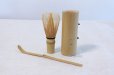 Photo1: Japanese Chasen Bamboo Tea Whisk Spoon & Contain set Yasaburo Tanimura Suikaen (1)
