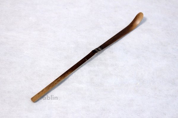 Photo1: Japanese Bamboo teaspoon 18cm Yasaburo Tanimura Suikaen Shumi type