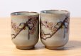 Photo1: Kutani yaki ware Yunomi Kacho Japanese tea cup (set of 2) (1)