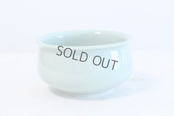 Photo2: Japanese pottery Kensui Bowl for Used tea leaves, Tea ceremony blue glaze Izumi