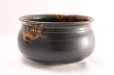Photo4: Japanese pottery Kensui Bowl for Used tea leaves, Tea ceremony glaze nagashi   (4)