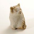 Photo2: sit cat neko Shigaraki pottery Japanese doll S H7.5cm (2)