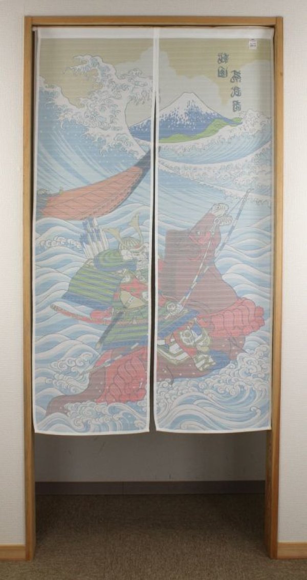 Photo4: Noren nm Japanese door curtain Ukiyoe Sengoku Samurai 85 x 150cm