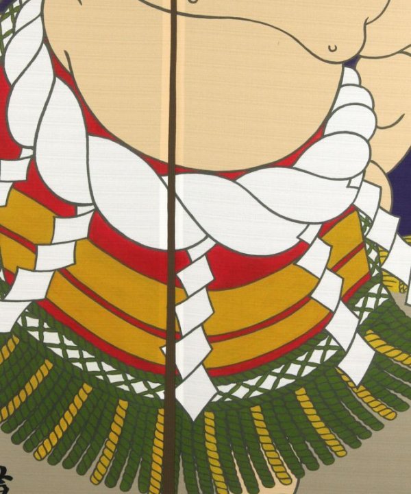 Photo2: Noren nm Japanese door curtain Ukiyoe Sumo tani 85 x 150cm